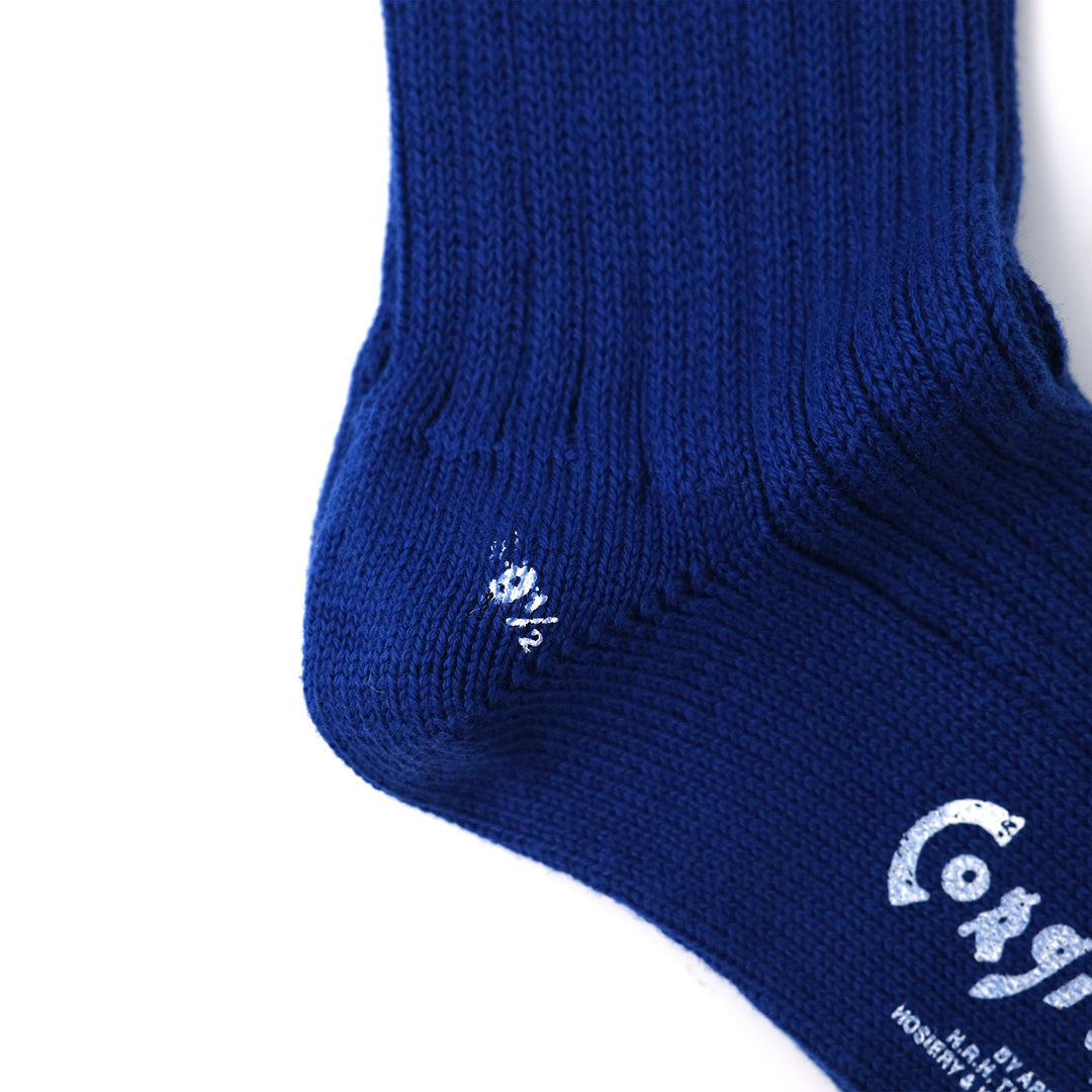 【WOMENS】SOFT COTTON 3×1 RIB SOCKS BLUE