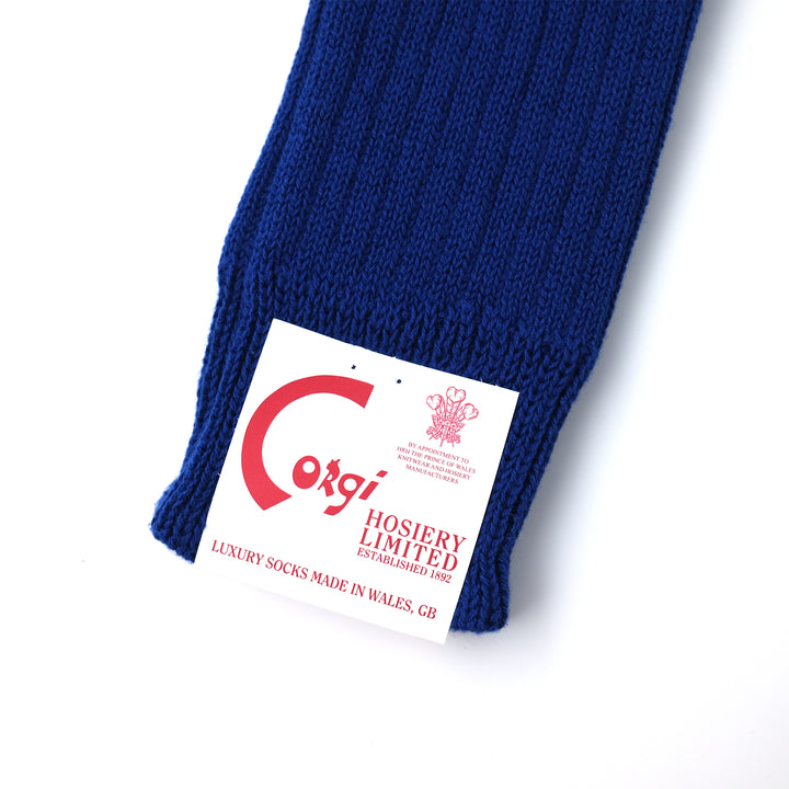 【WOMENS】SOFT COTTON 3×1 RIB SOCKS BLUE