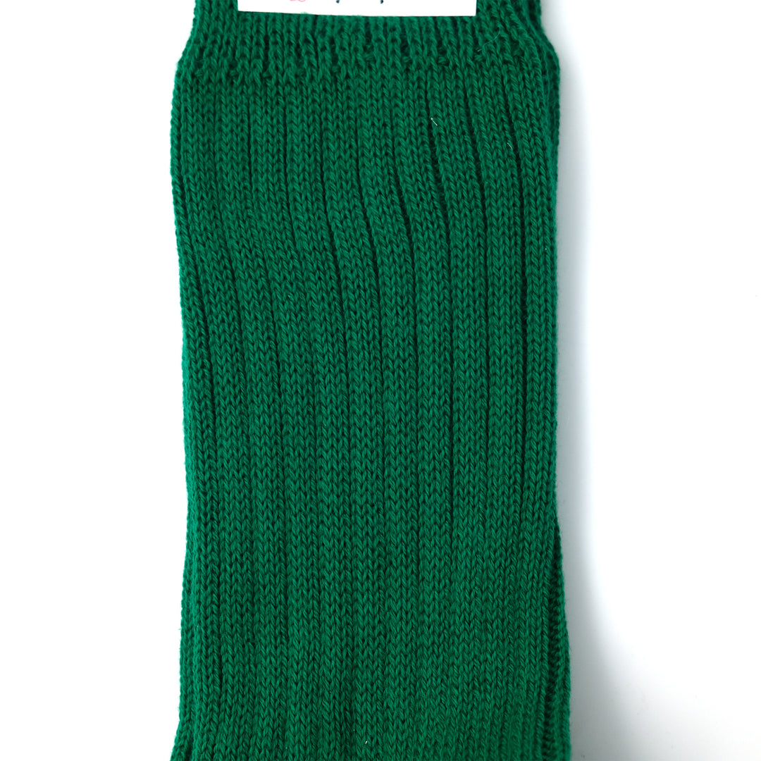 【WOMENS】SOFT COTTON 3×1 RIB SOCKS GREEN