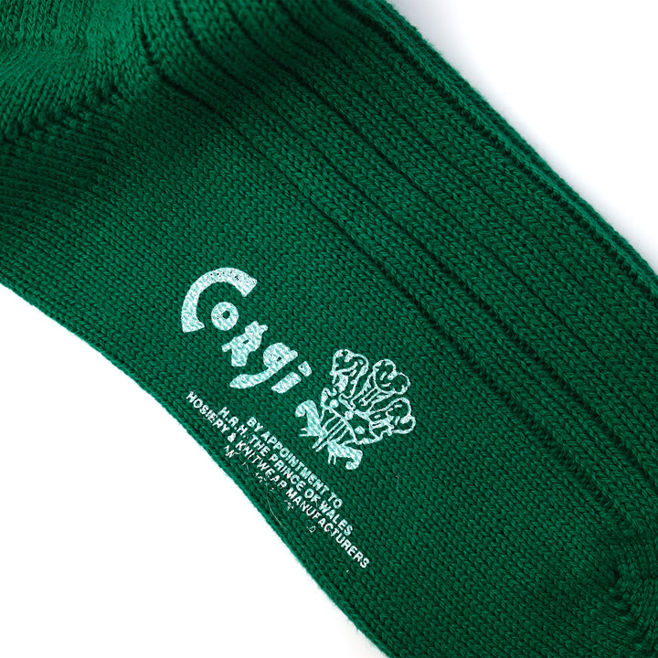 【WOMENS】SOFT COTTON 3×1 RIB SOCKS GREEN