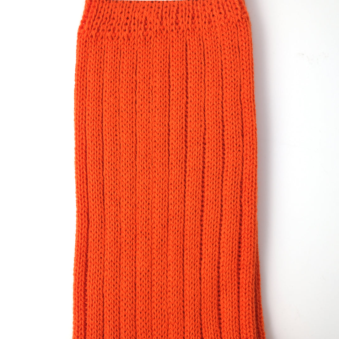 【WOMENS】SOFT COTTON 3×1 RIB SOCKS ORANGE