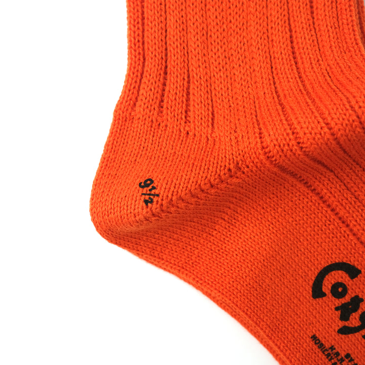 【WOMENS】SOFT COTTON 3×1 RIB SOCKS ORANGE