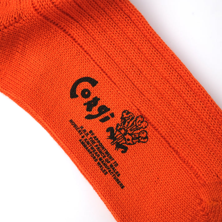 【WOMENS】SOFT COTTON 3×1 RIB SOCKS ORANGE