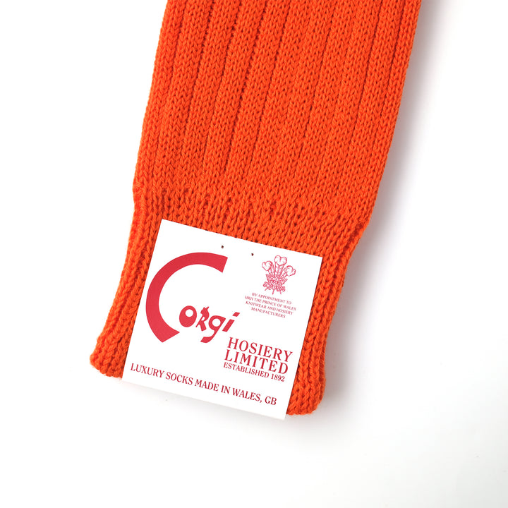 【WOMENS】SOFT COTTON 3×1 RIB SOCKS ORANGE