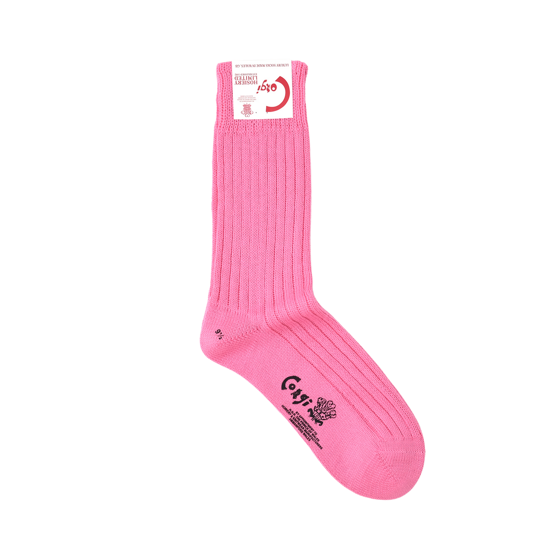 【WOMENS】SOFT COTTON 3×1 RIB SOCKS PINK