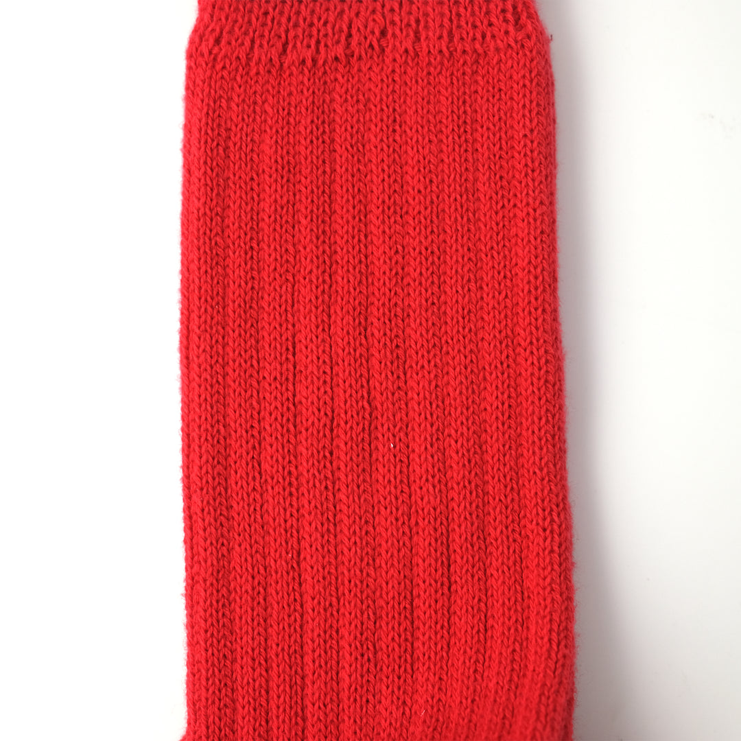 【WOMENS】SOFT COTTON 3×1 RIB SOCKS RED