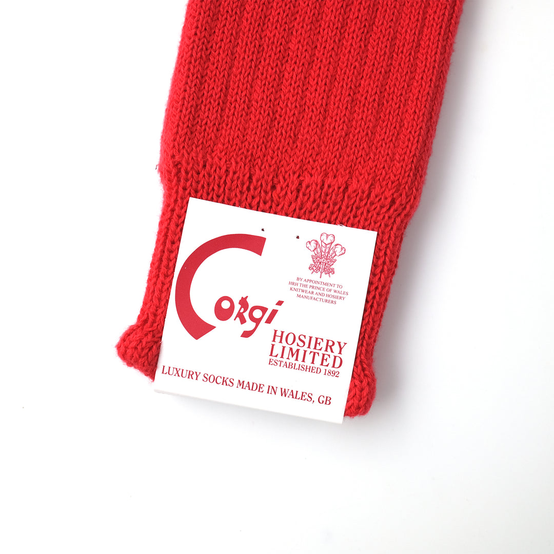 【WOMENS】SOFT COTTON 3×1 RIB SOCKS RED