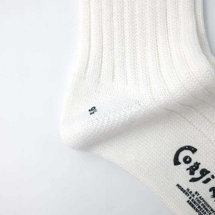 【WOMENS】SOFT COTTON 3×1 RIB SOCKS WHITE