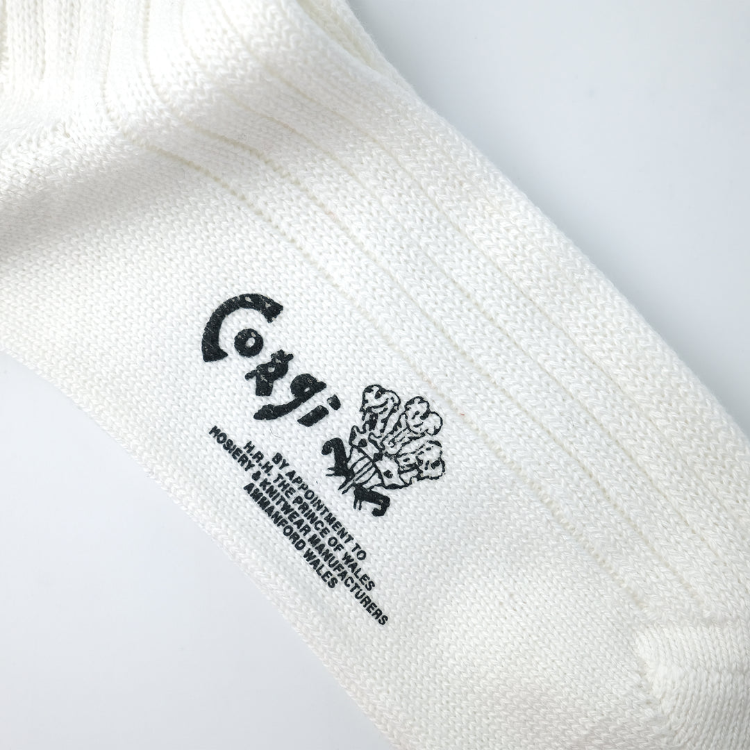 【WOMENS】SOFT COTTON 3×1 RIB SOCKS WHITE