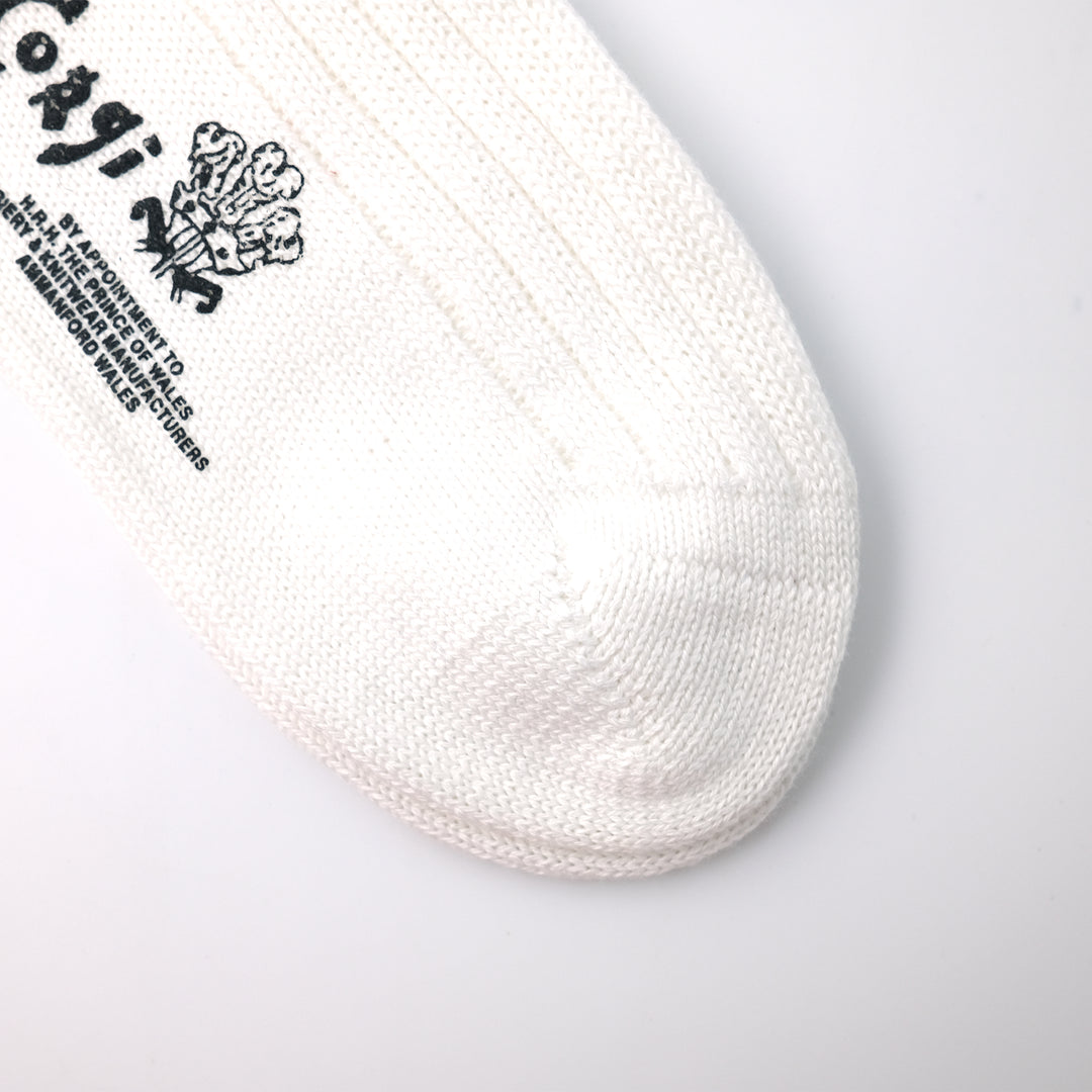 【WOMENS】SOFT COTTON 3×1 RIB SOCKS WHITE