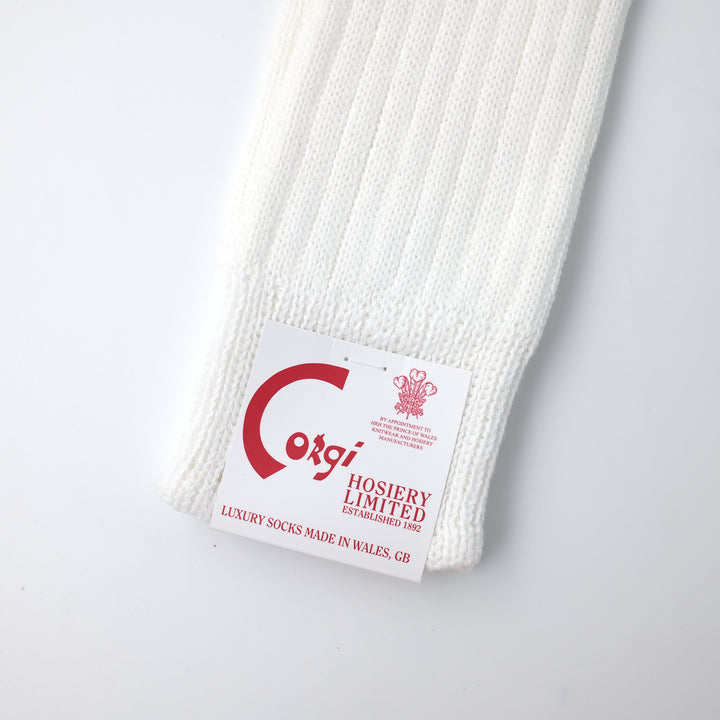 【WOMENS】SOFT COTTON 3×1 RIB SOCKS WHITE