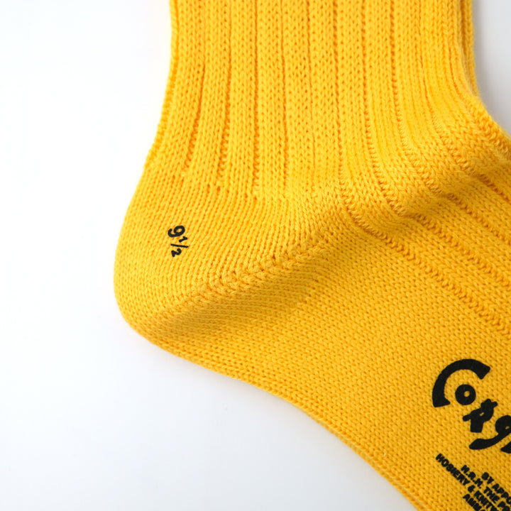 【WOMENS】SOFT COTTON 3×1 RIB SOCKS YELLOW