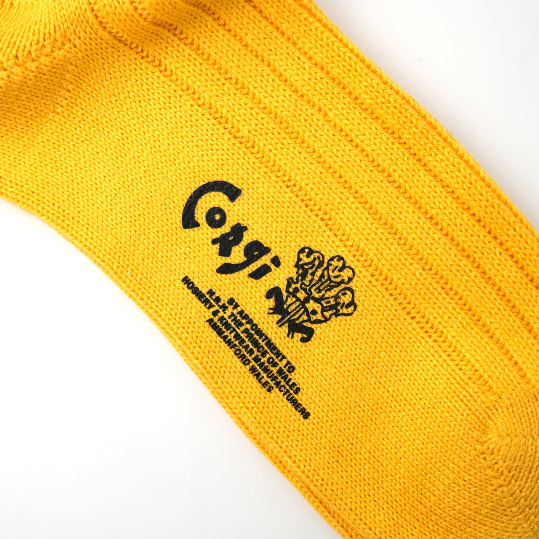 【WOMENS】SOFT COTTON 3×1 RIB SOCKS YELLOW