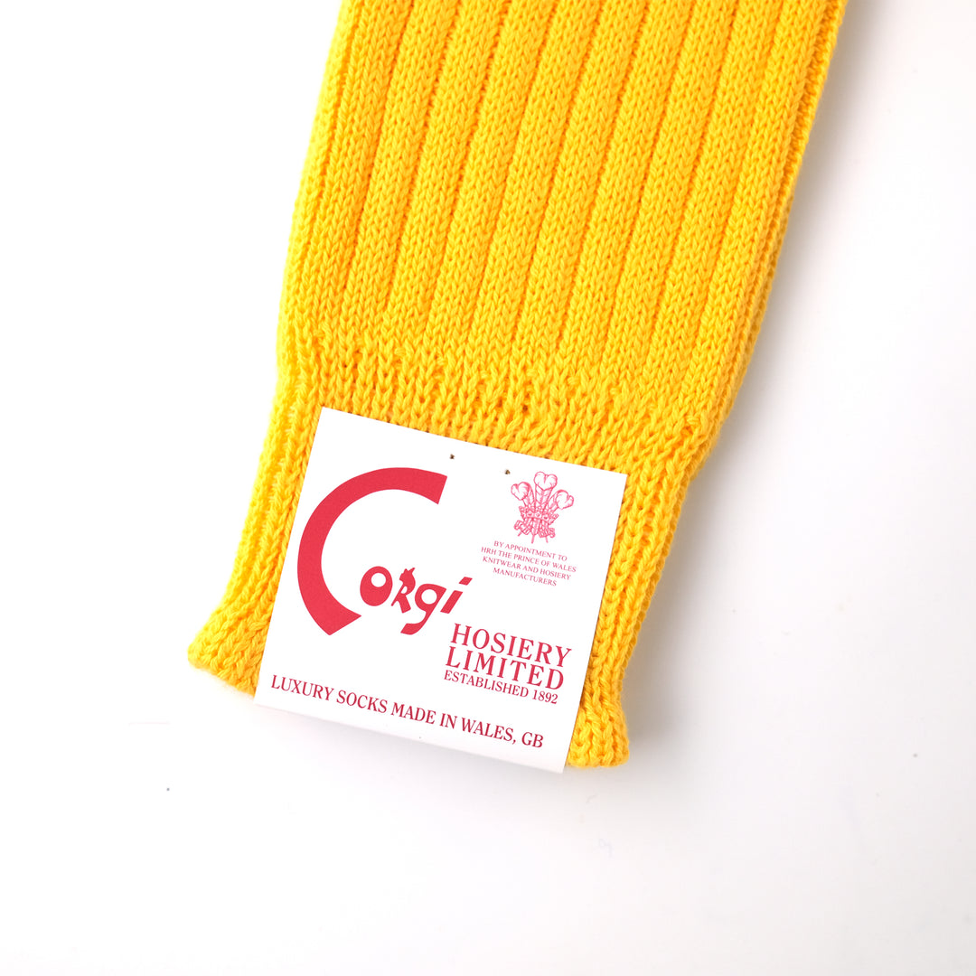 【WOMENS】SOFT COTTON 3×1 RIB SOCKS YELLOW