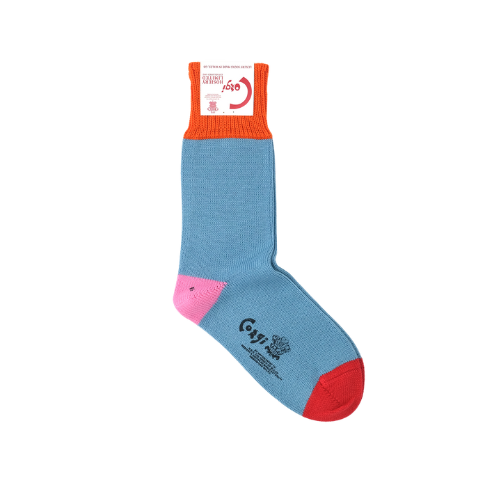 【WOMENS】SOFT COTTON HEAL&TOE SOCKS BLUE