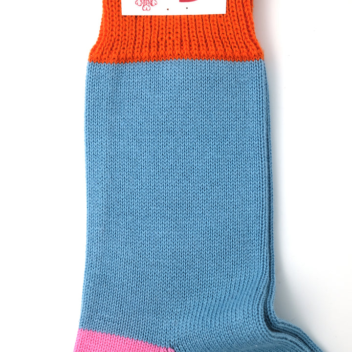 【WOMENS】SOFT COTTON HEAL&TOE SOCKS BLUE