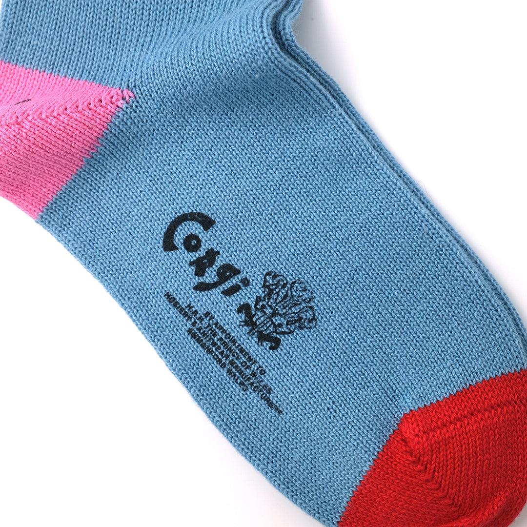 【WOMENS】SOFT COTTON HEAL&TOE SOCKS BLUE