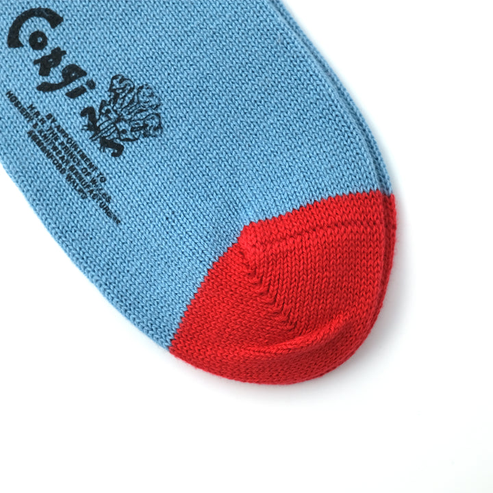 【WOMENS】SOFT COTTON HEAL&TOE SOCKS BLUE