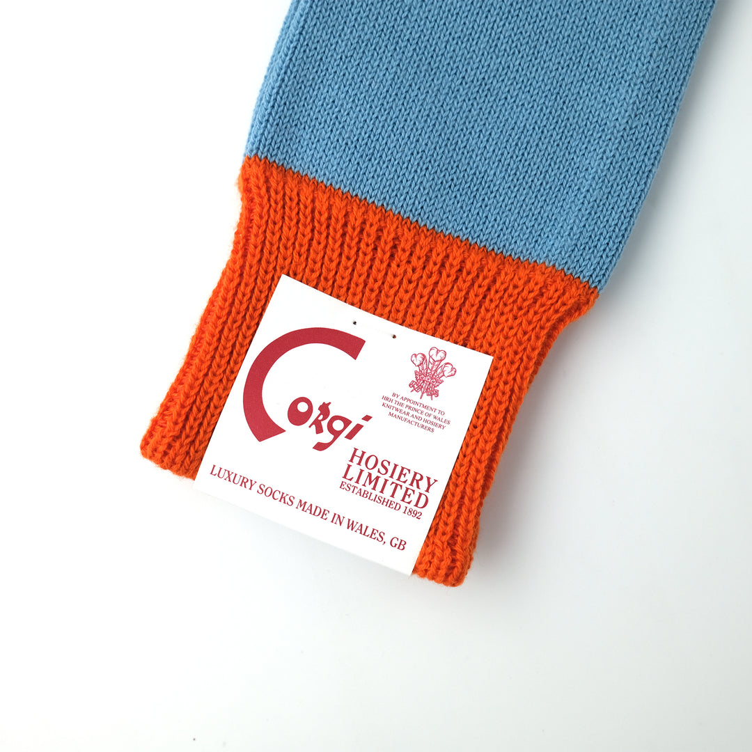 【WOMENS】SOFT COTTON HEAL&TOE SOCKS BLUE