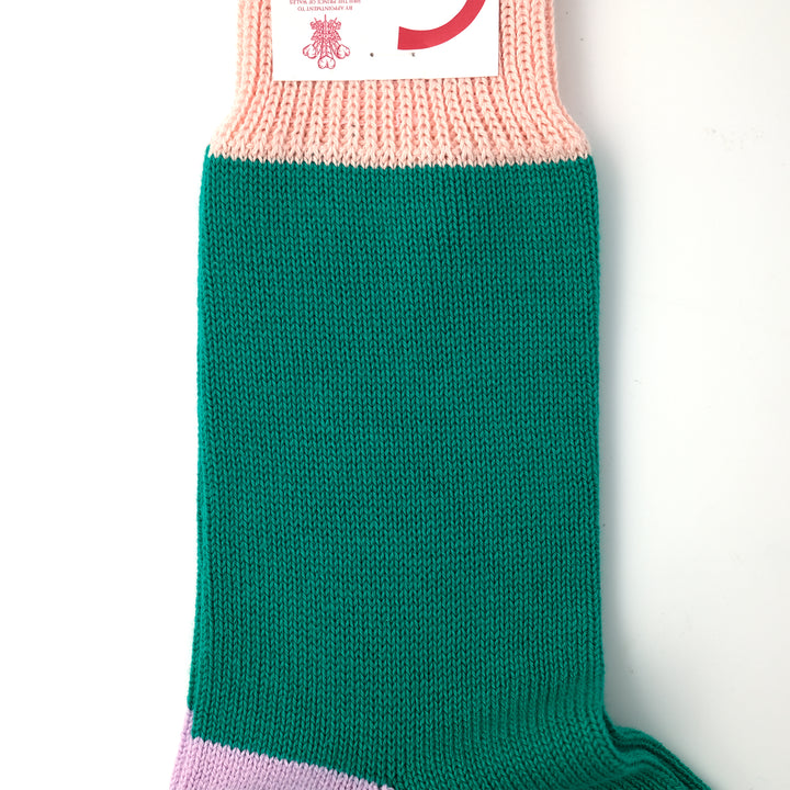 【WOMENS】SOFT COTTON HEAL&TOE SOCKS GREEN