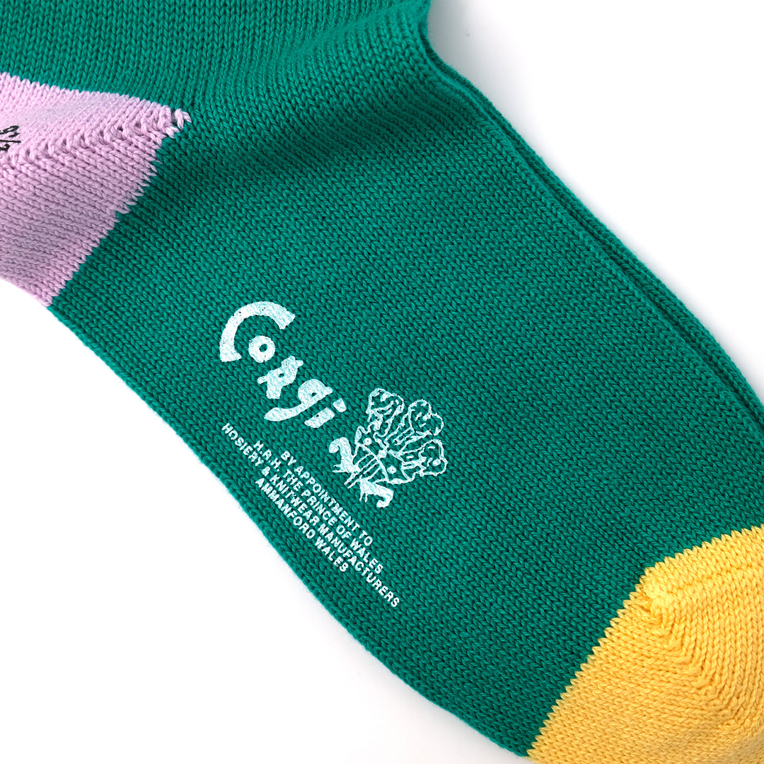 【WOMENS】SOFT COTTON HEAL&TOE SOCKS GREEN