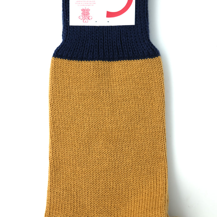 【MENS】SOFT COTTON HEEL&TOE SOCKS NAVY TOP