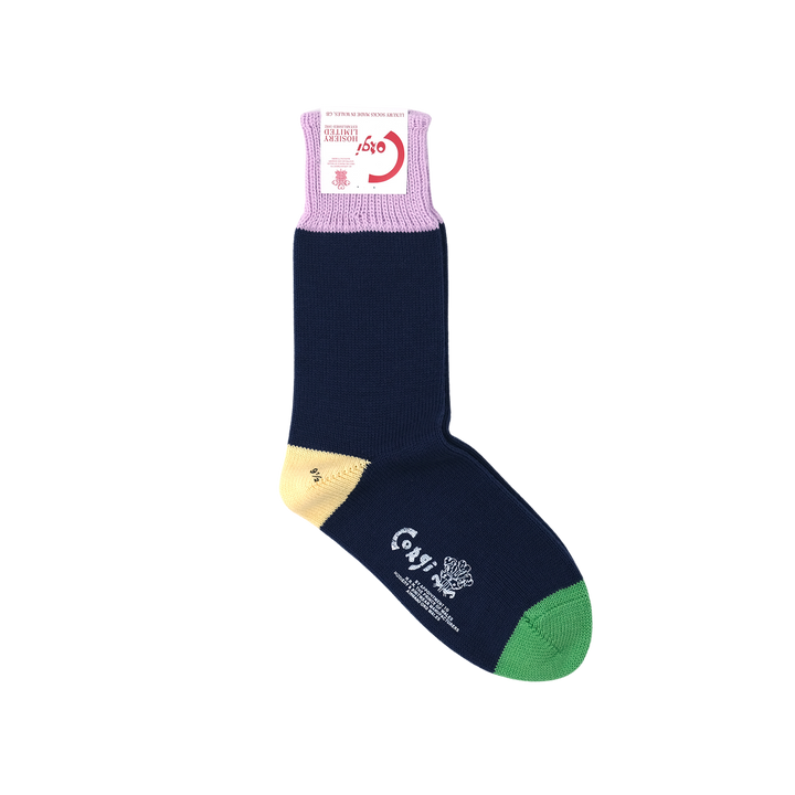 【WOMENS】SOFT COTTON HEAL&TOE SOCKS NAVY