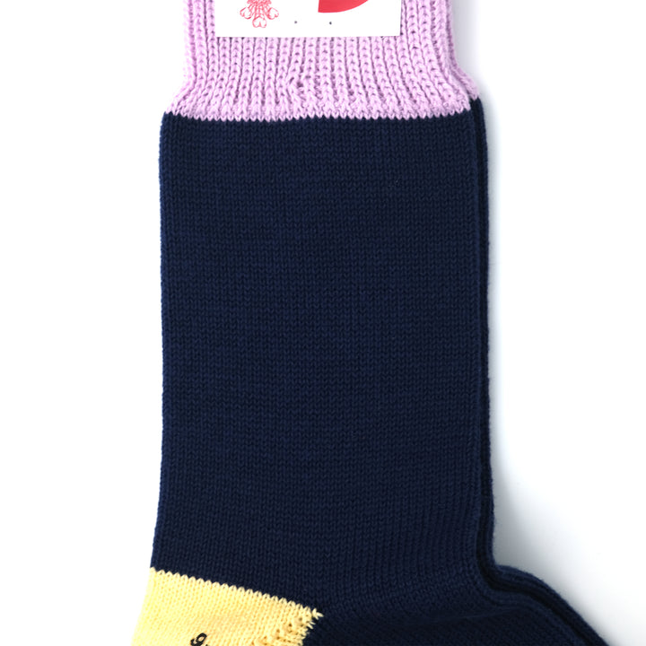 【WOMENS】SOFT COTTON HEAL&TOE SOCKS NAVY