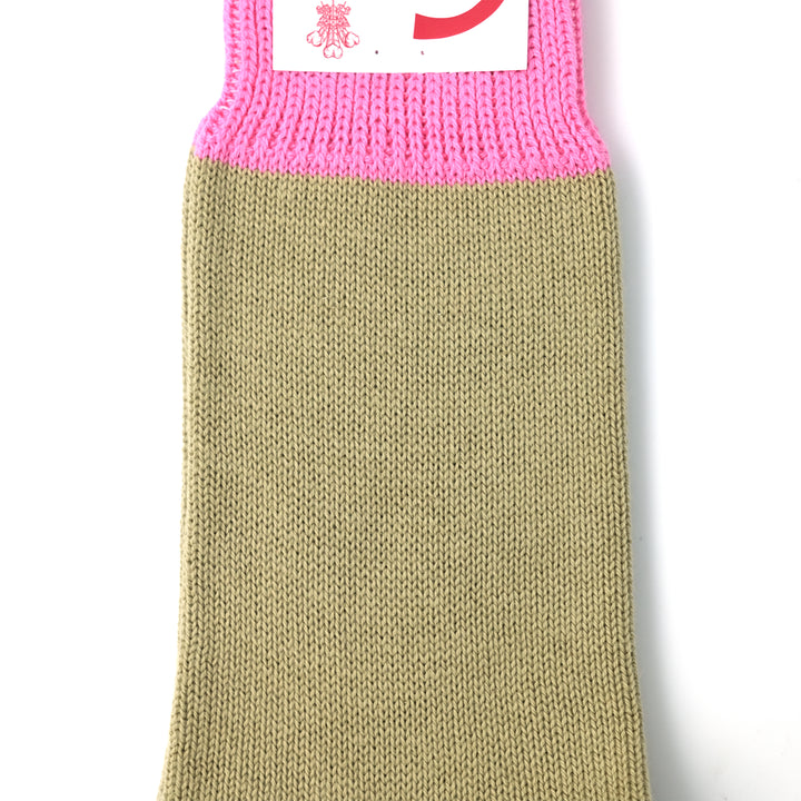 【MENS】SOFT COTTON HEEL&TOE SOCKS PINK TOP