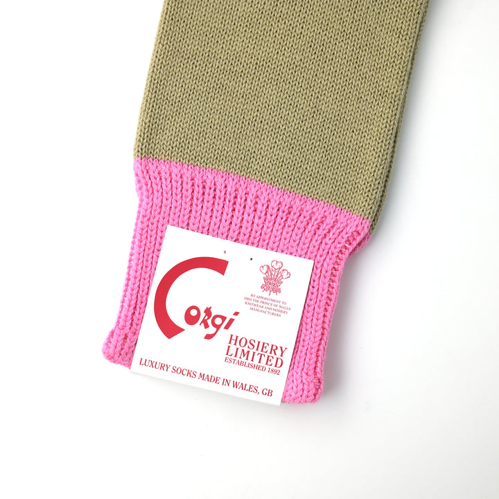 【MENS】SOFT COTTON HEEL&TOE SOCKS PINK TOP