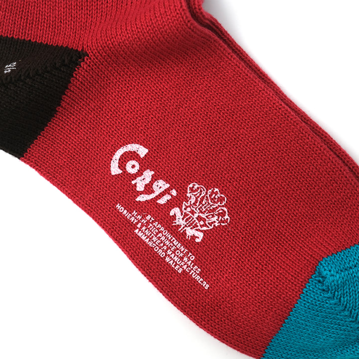 【WOMENS】SOFT COTTON HEAL&TOE SOCKS RED