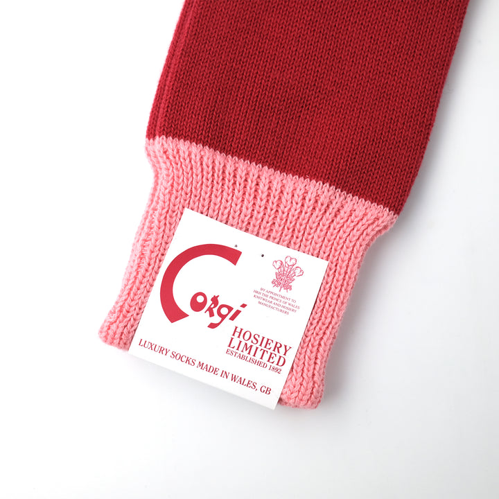 【WOMENS】SOFT COTTON HEAL&TOE SOCKS RED