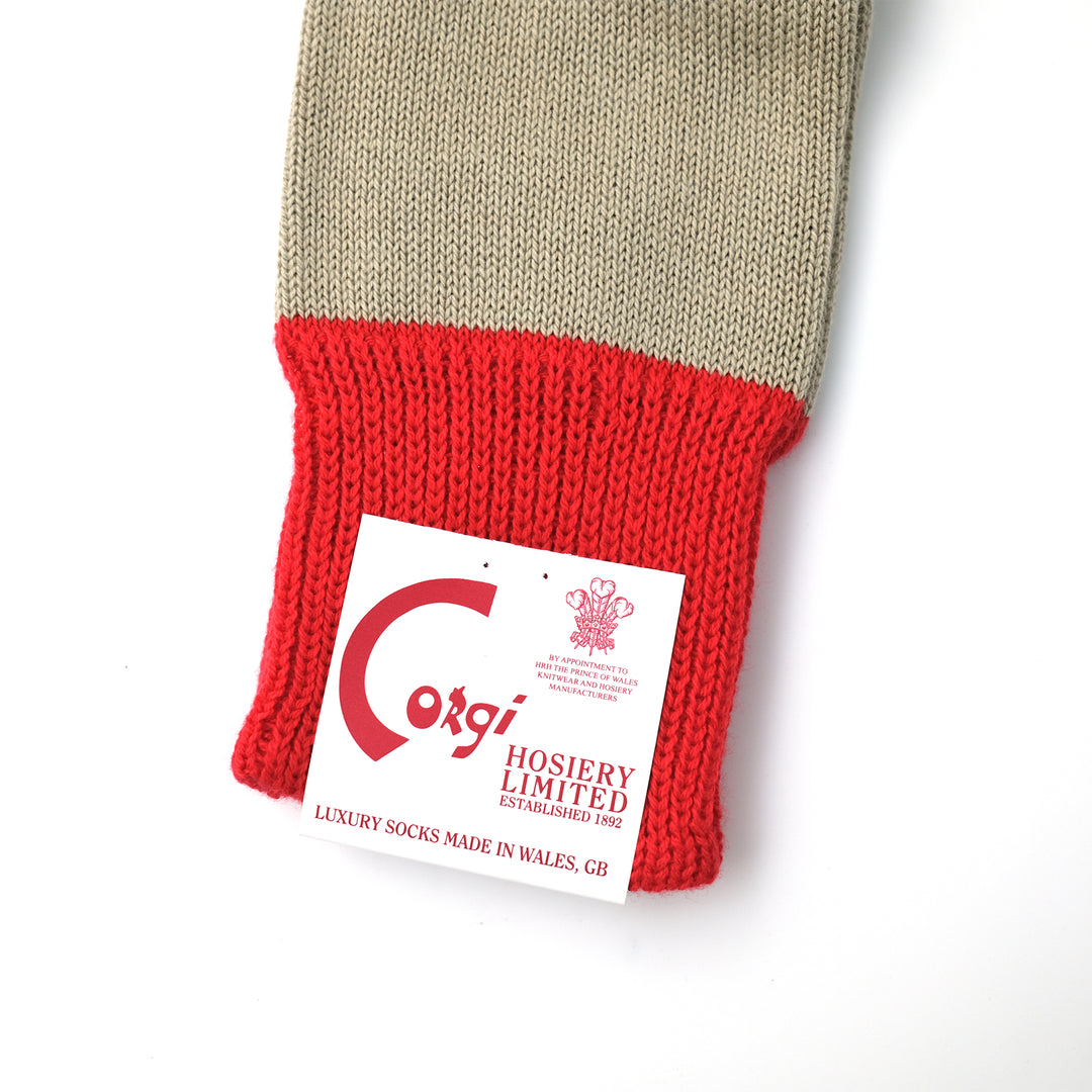 【MENS】SOFT COTTON HEEL&TOE SOCKS RED TOP