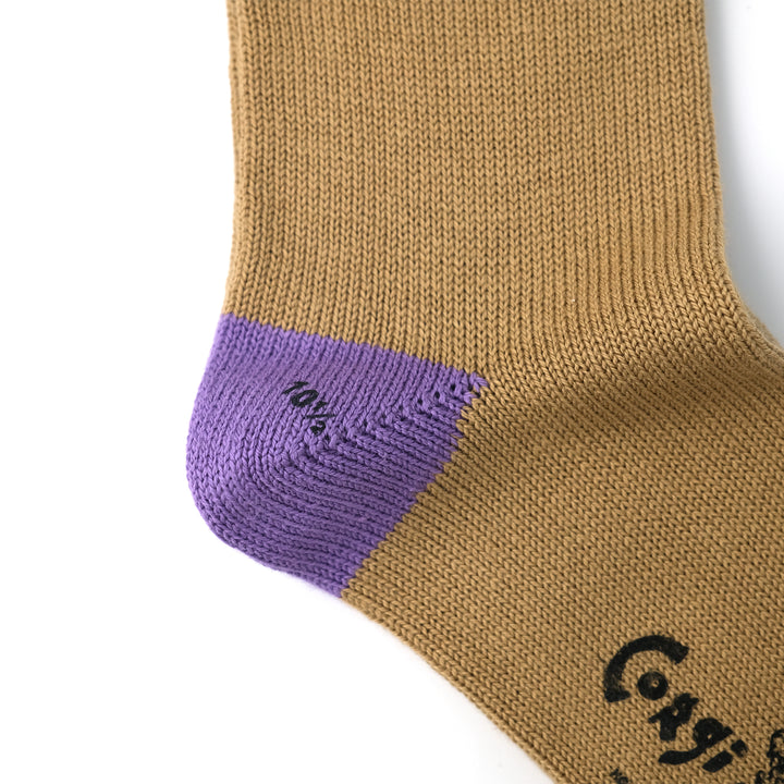 【MENS】SOFT COTTON HEEL&TOE SOCKS YELLOW TOP