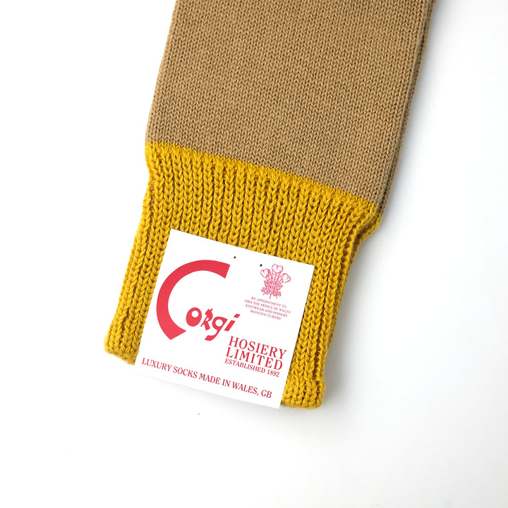 【MENS】SOFT COTTON HEEL&TOE SOCKS YELLOW TOP