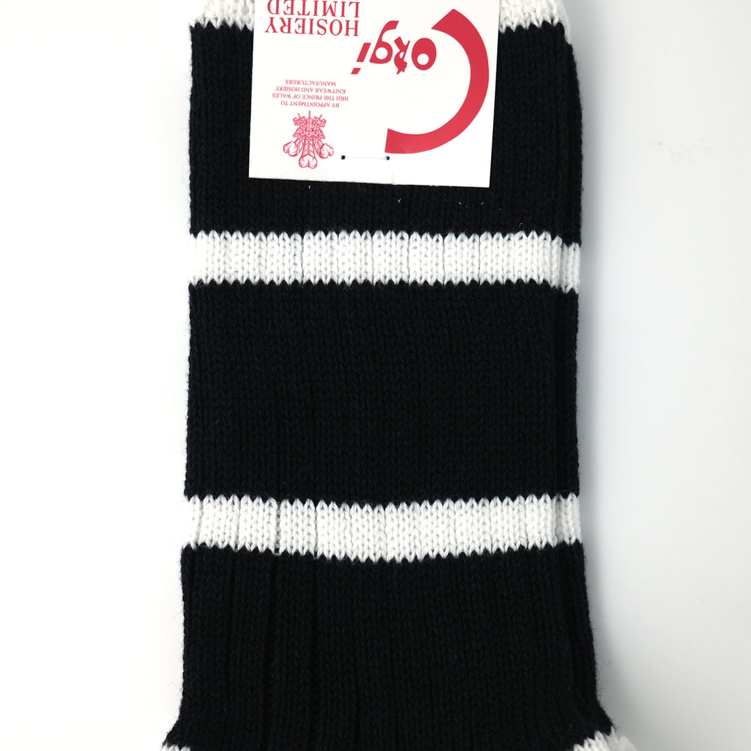 【MENS】SOFT COTTON SPORTS LINE SOCKS BLACK LINE