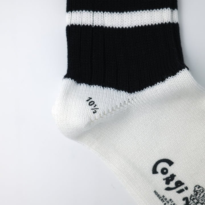 【MENS】SOFT COTTON SPORTS LINE SOCKS BLACK LINE