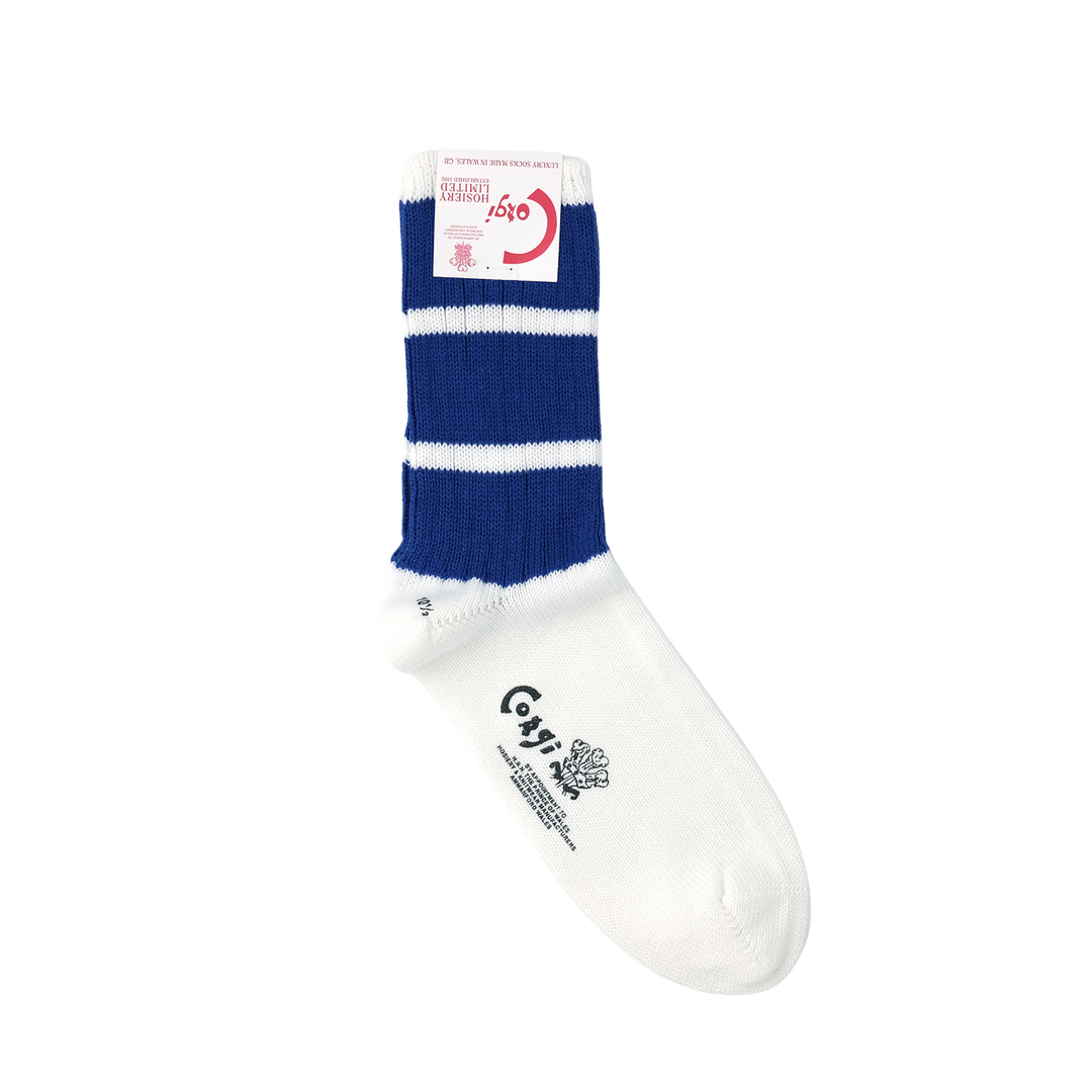 【MENS】SOFT COTTON SPORTS LINE SOCKS BLUE LINE