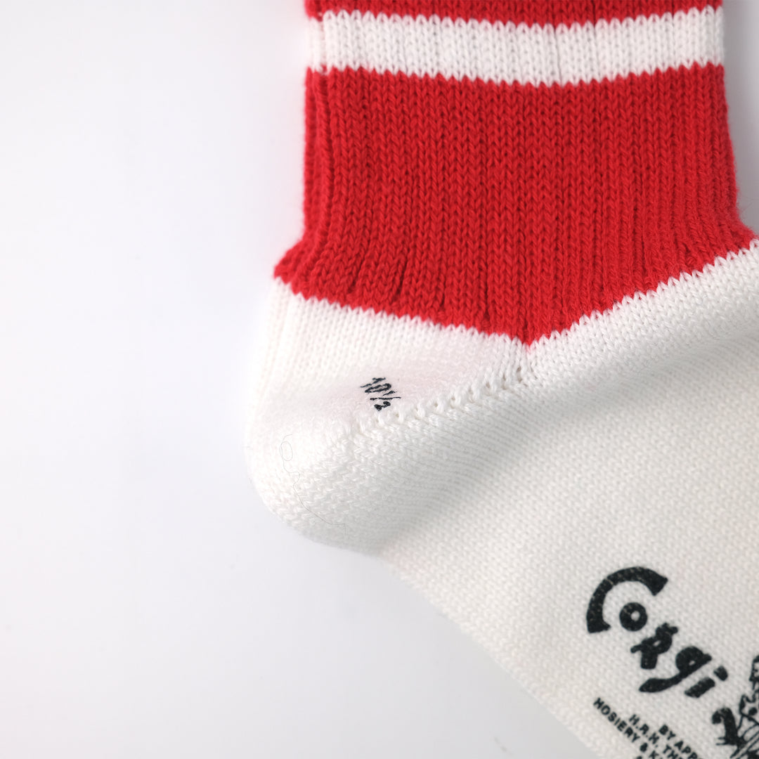 【MENS】SOFT COTTON SPORTS LINE SOCKS RED LINE