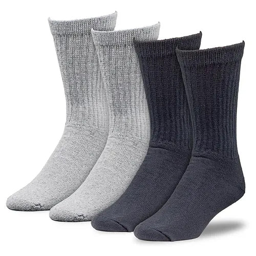 Men’s Crew Socks 6 Pairs GREY・BLACK