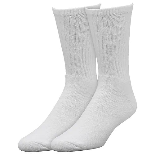 Men’s Crew Socks 6 Pairs WHITE