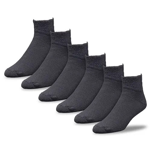 Men’s Therapeutic Quarter 3 Pairs BLACK