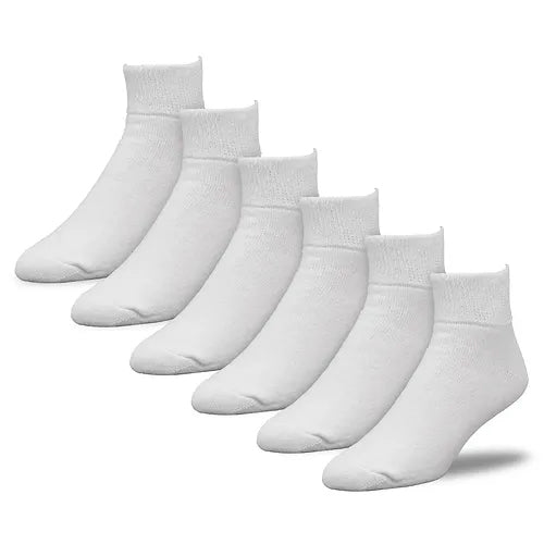 Men’s Therapeutic Quarter 3 Pairs WHITE