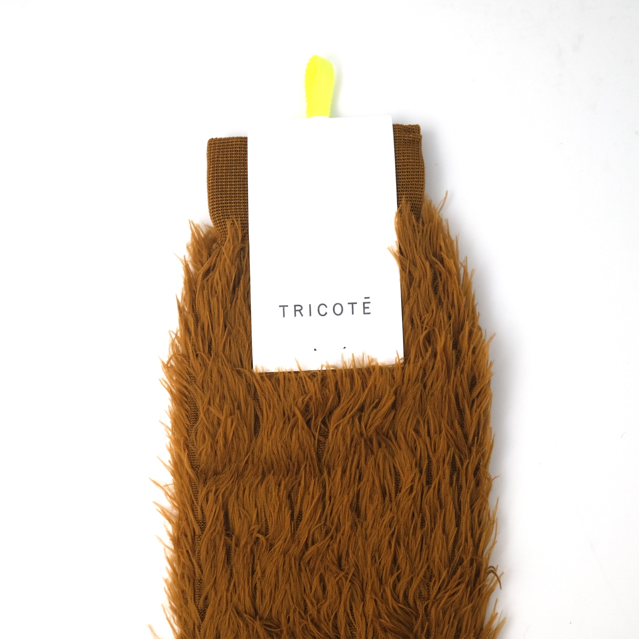TRICOTEトリコテKNOTPENDANTLIGHT GRAY×YELLOW LAYER SHEER SOCKS
