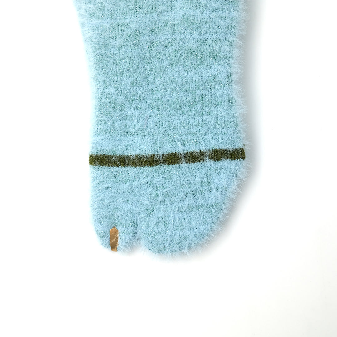 SHAGGY LAME TABI SOCKS / シャギーラメタビソックス L.BLUE