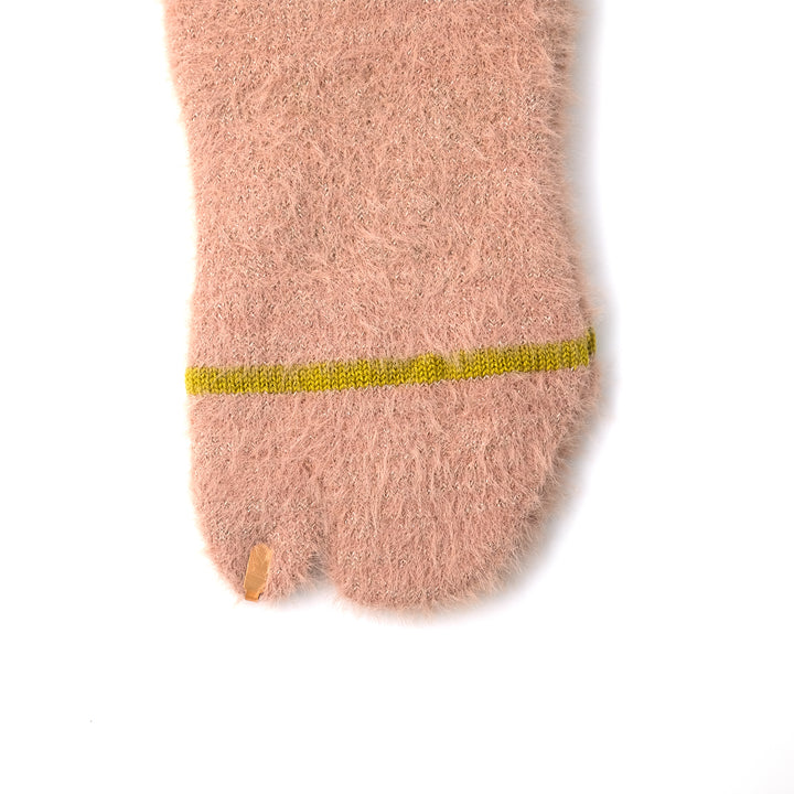 SHAGGY LAME TABI SOCKS / シャギーラメタビソックス PINKBEIGE