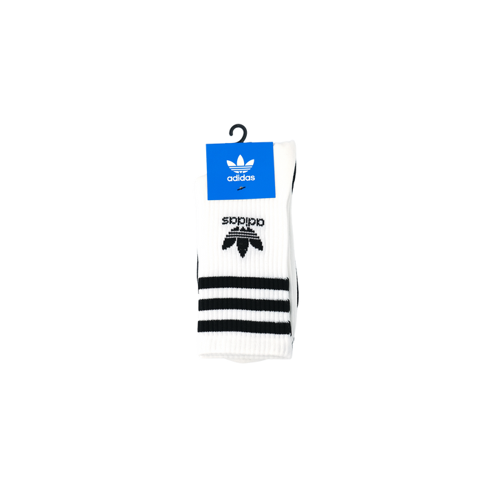 adidas Originals MID CUT CRW SCK ミッドカット クルーソックス 3PACK WHITE/MEDIUM GRAY HEATHER/BLACK