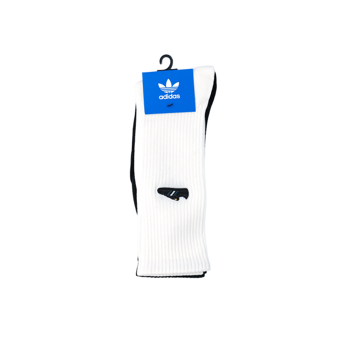 adidas Originals SAMBA CREW 2PACK サンバ クルーソックス WHITE/BLACK