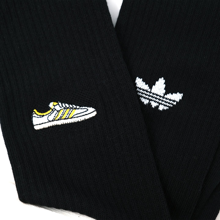 adidas Originals SAMBA CREW 2PACK サンバ クルーソックス WHITE/BLACK