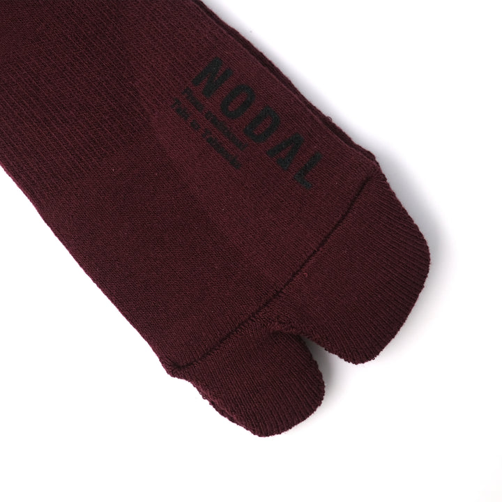 NODAL Logo Socks BURGUNDY×WHITE